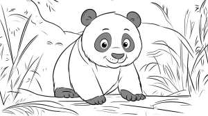 coloriage Panda à imprimer pour enfants