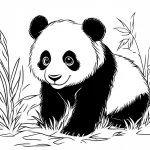 coloriage Panda pour enfants à imprimer