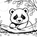 coloriage Panda à imprimer kawaii