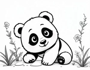 coloriage Panda gratuit a imprimer