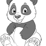 coloriage Panda à imprimer pour enfant de 8 ans