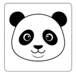 imprimer coloriage Panda Face pour enfant