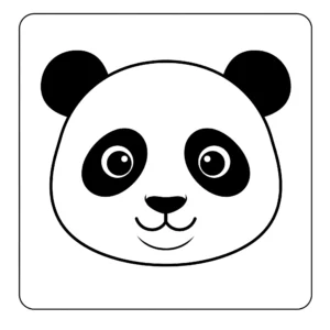 imprimer coloriage Panda Face pour enfant