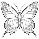 image de coloriage Papillon pour enfant