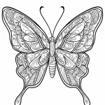 image de coloriage Papillon pour enfant