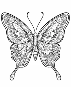 image de coloriage Papillon pour enfant
