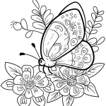 coloriage Papillon à imprimer pour enfant de 3 ans