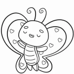 image pour coloriage Papillon enfant