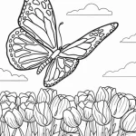 coloriage Papillon pour enfant de 6 ans