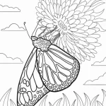 coloriage Papillon à imprimer pour enfant de 4 ans
