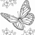 coloriage Papillon à imprimer pour enfant de 8 ans