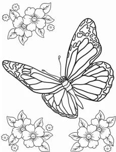 coloriage Papillon à imprimer pour enfant de 8 ans