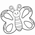 coloriage Papillon à imprimer a4