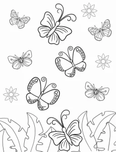 coloriage Papillon pour enfant de 2 ans