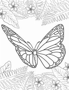 coloriage Papillon à imprimer pour enfant de 4 ans