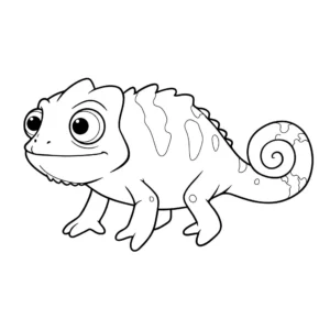coloriage Pascal, le caméléon pour enfants à imprimer