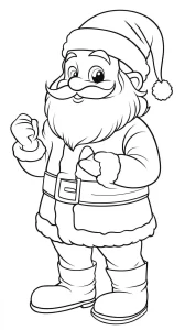 coloriage Pere Noel educatif pour enfant