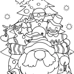 coloriage Pere Noel et decoupage
