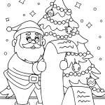 coloriage Pere Noel à imprimer a4