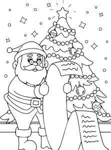 coloriage Pere Noel à imprimer a4