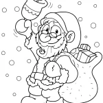 coloriage Pere Noel à imprimer pour enfant de 2 ans