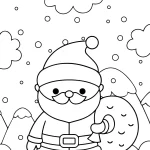 coloriage Pere Noel pour enfant de à imprimer