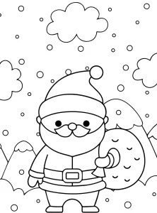 coloriage Pere Noel pour enfant de à imprimer