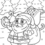 coloriage Pere Noel pour enfant de 7 ans