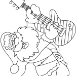 coloriage Pere Noel et découpage à imprimer