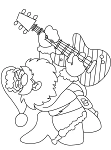 coloriage Pere Noel et découpage à imprimer