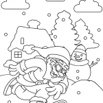 coloriage Pere Noel et apprentissage