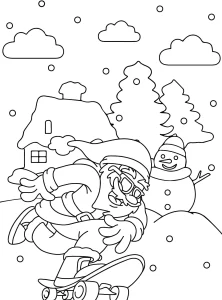 coloriage Pere Noel et apprentissage