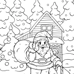 coloriage Pere Noel à imprimer pour enfants