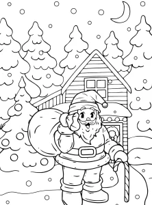 coloriage Pere Noel à imprimer pour enfants