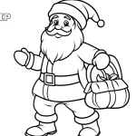 coloriage Pere Noel à imprimer pour enfants