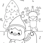 coloriage Pere Noel à imprimer pour enfant de 7 ans