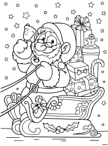 coloriage Pere Noel à imprimer a4