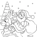 coloriage Pere Noel et découpage à imprimer