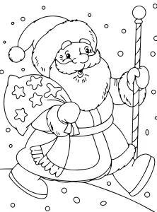 coloriage Pere Noel pour enfants a imprimer