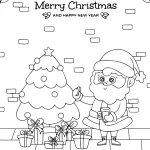 coloriage Pere Noel pour enfants à imprimer