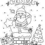 coloriage Pere Noel à imprimer pour enfant de 10 ans