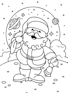 coloriage Pere Noel pour enfants
