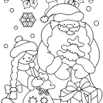 coloriage Pere Noel pour enfant de 8 ans