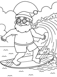 coloriage Pere Noel pour enfant a imprimer gratuit