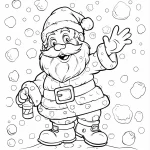 coloriage Pere Noel à imprimer pour enfant de 8 ans