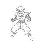 coloriage Piccolo en position de combat à imprimer gratuitement