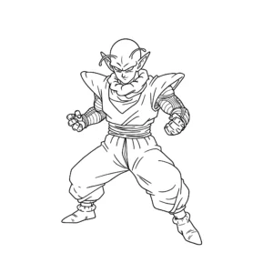 coloriage Piccolo en position de combat à imprimer gratuitement