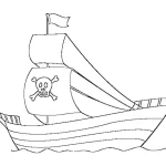 coloriage Pirate pour enfant de 5 ans