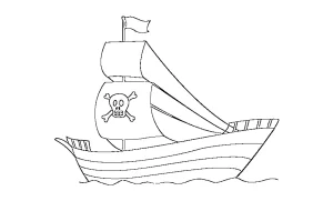 coloriage Pirate pour enfant de 5 ans