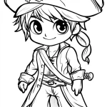 image de coloriage Pirate pour enfant